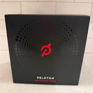 Peloton Resistance Bands in Black Box with Red Text